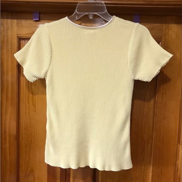 Ladies Studio C Yellow Ribbed Sweater Blouse 
Ladies Small 4 - 6 
100% Cotton
S… - Picture 7 of 12